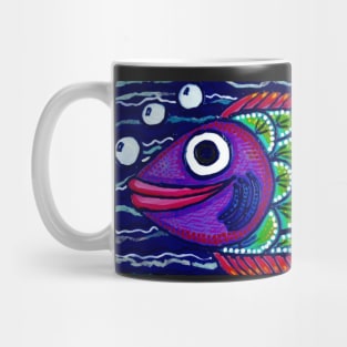 Bright Blue Fish Mug